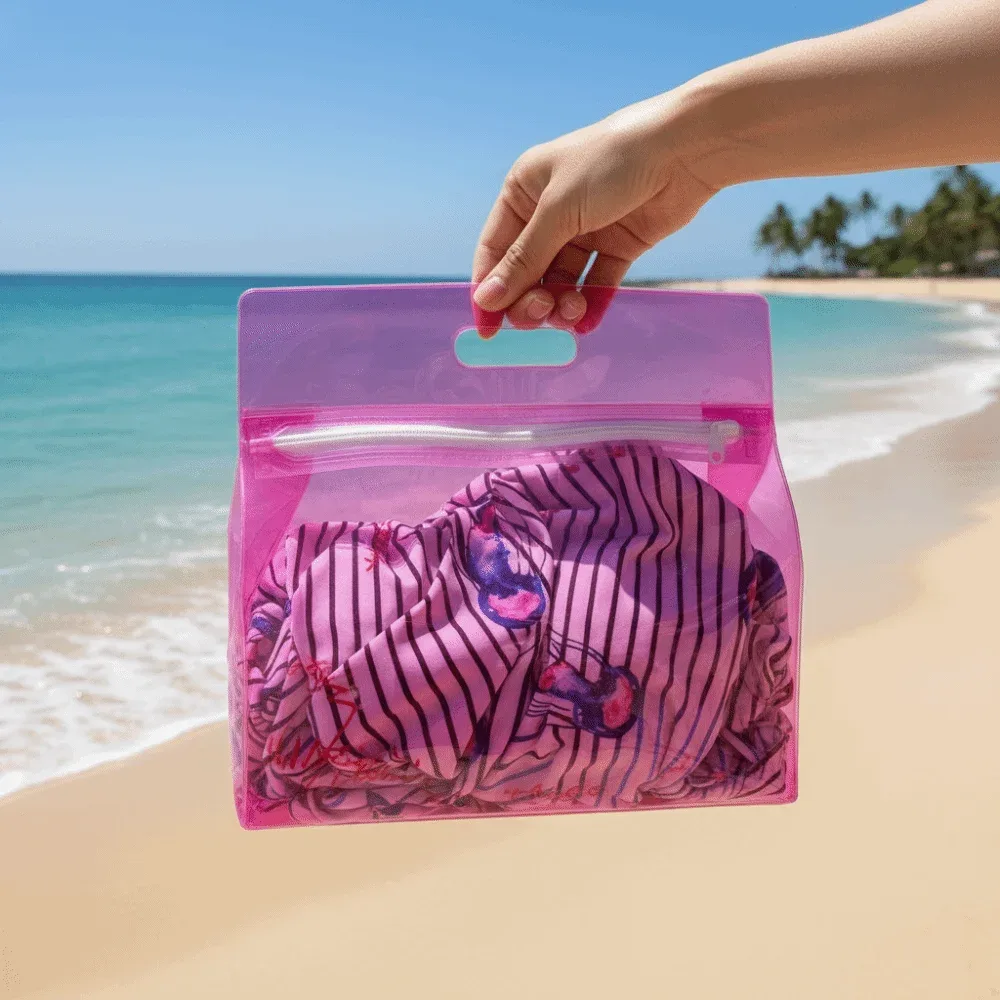 sac de toilette de voyage à séparation humide et sèche, grande capacité, imperméable, avec caractéristiques anti-humidité, sac de natation en matériau épaissi