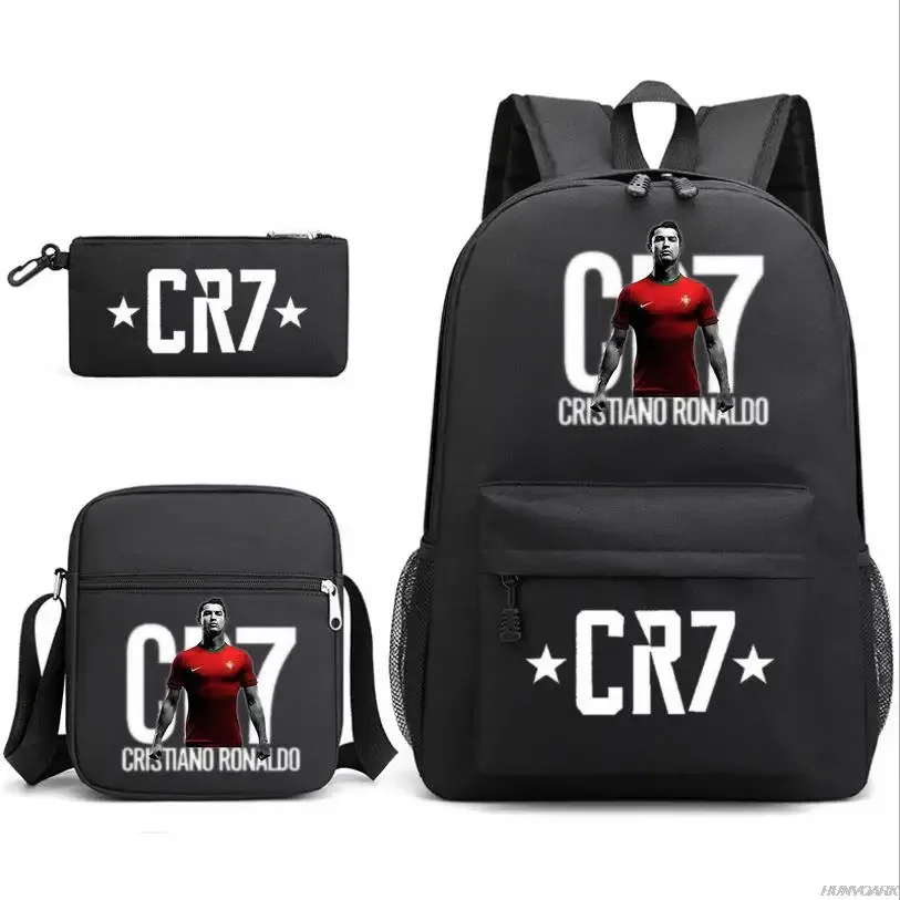 sac dos oxford université appliques cristiano ronaldo motifs galactiques ligne bleue pochette bandoulière noire vert rouge voyage étudiant