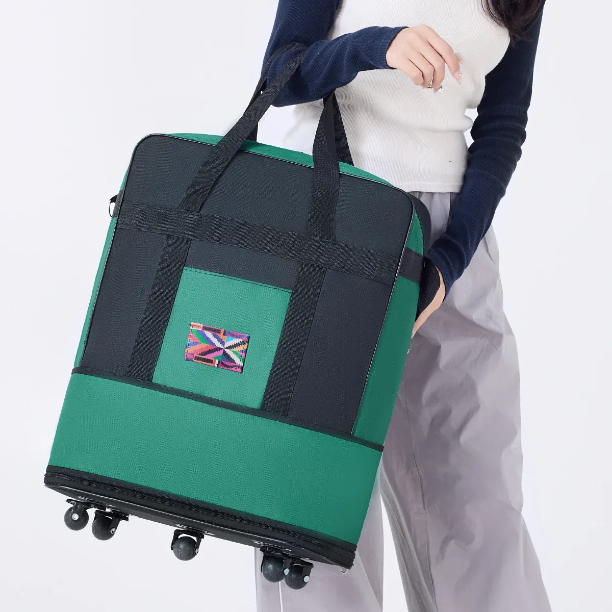 Sac de voyage de style sac à dos en tissu Oxford de grande capacité, adapté aux voyages mondiaux et aux expéditions de bagages, pour les deux sexistes