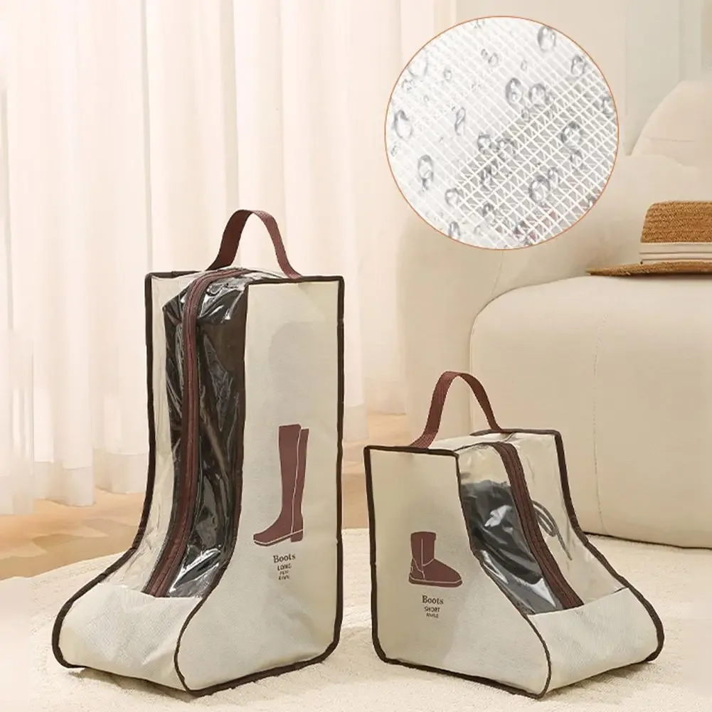 sac de rangement imperméable pour bottes hautes, housse de protection anti-humidité et anti-poussière, pochette de voyage portable pour chaussures