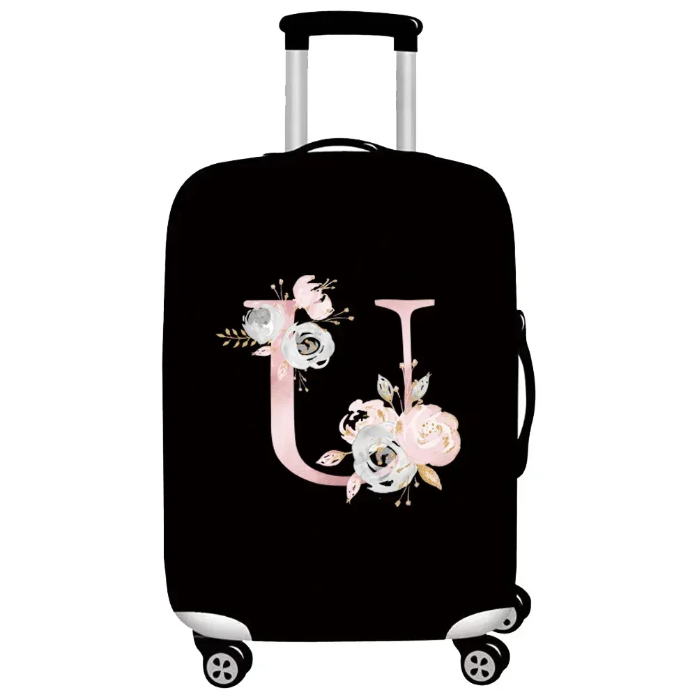 optics-juste de protection élastique pour bagages, housses de valise trempées, housse de chariot, accessoires de voyage, série pink flower, 18 "-32"