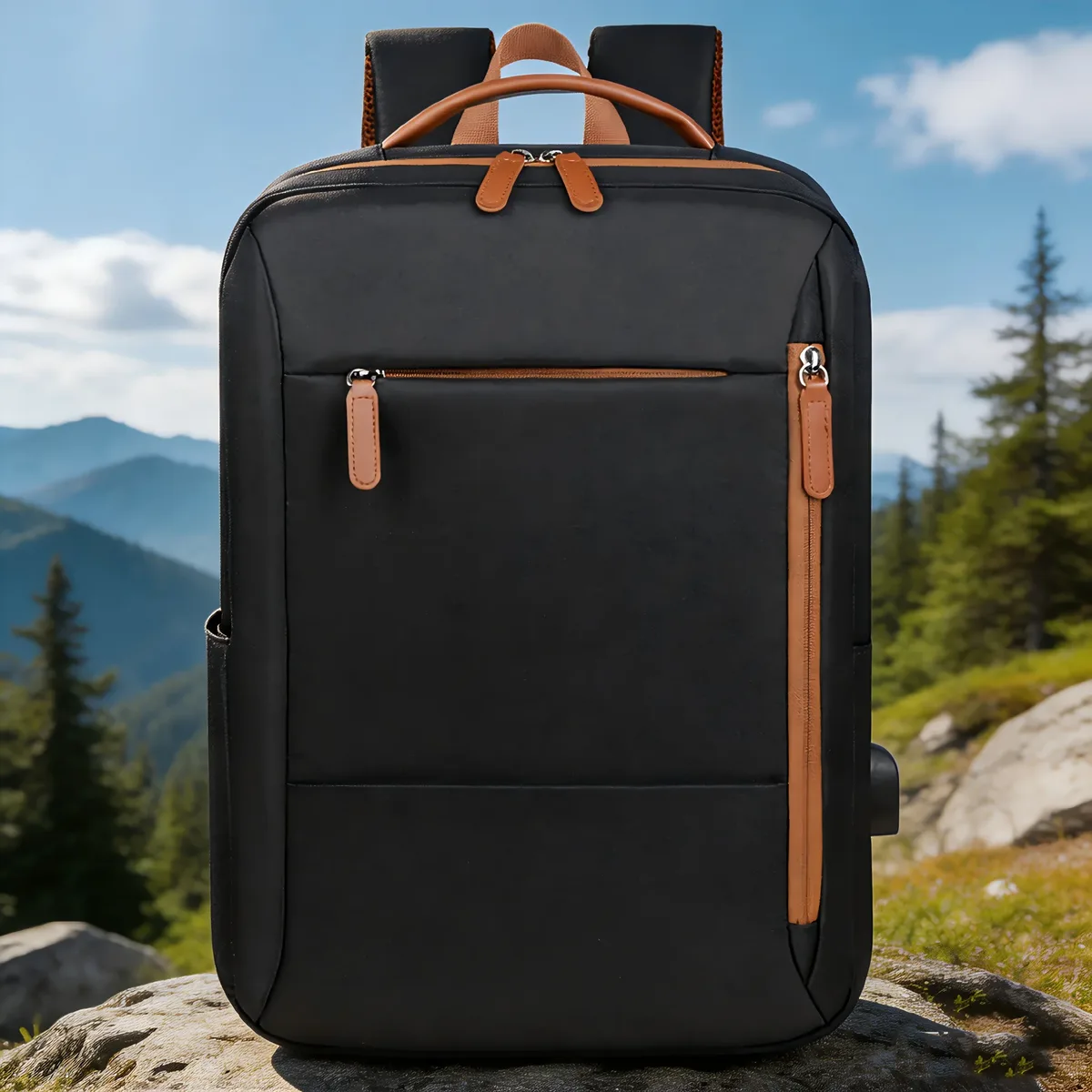 sac à dos d'ordinateur léger et tendance ogehuafee, sac à dos de voyage d'affaires multicouche, sac à dos en nylon de haute qualité