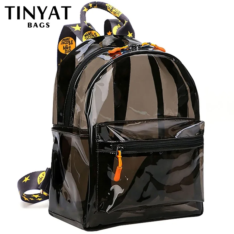 tinat fashion – sac à dos transparent pour femmes, mini sac à dos mignon de voyage, sac à dos d'école, sac d'étudiant pour filles, mochila pour enfant