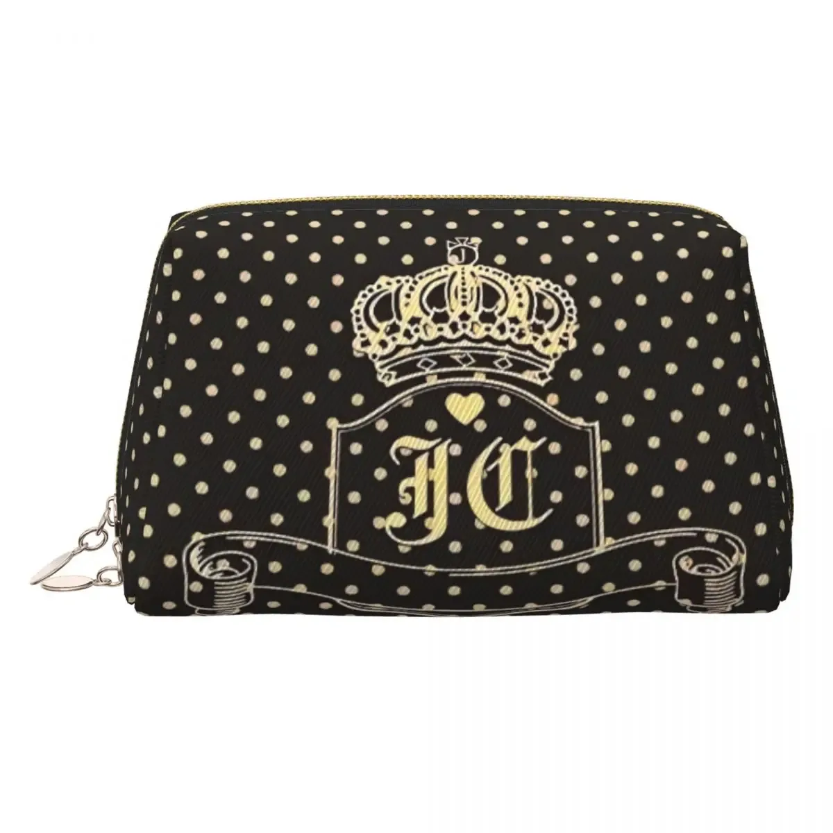 sac de maquillage j-juicy-c-couture, pochette à fermeture éclair, sacs cosmétiques de voyage, grand sac cosmétique portable en cuir pour femmes