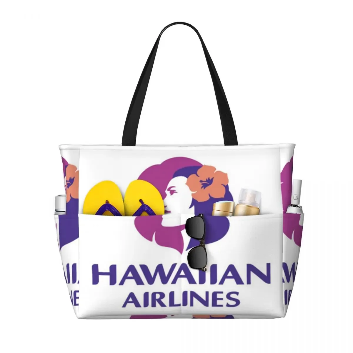 sac fourre-tout de plage et de sport pour femme, grand sac de voyage et de fitness, collection « fin de l'été du sud » de hawaiian airlines herc travel
