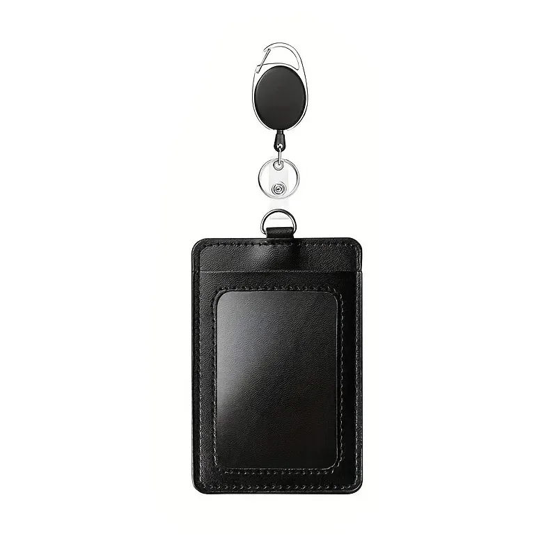 porte-cartes de crédit rétractable, porte-documents, porte-cartes, lanière solide, badge, bobine, fournitures de bureau, noir