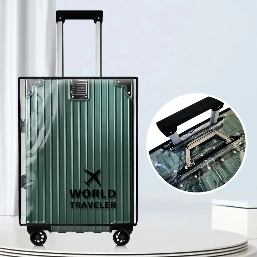 housse de protection transparente en pvc pour bagages, accessoires de voyage, housses de rangement imperméables, housses de valise durables et anti-poussière