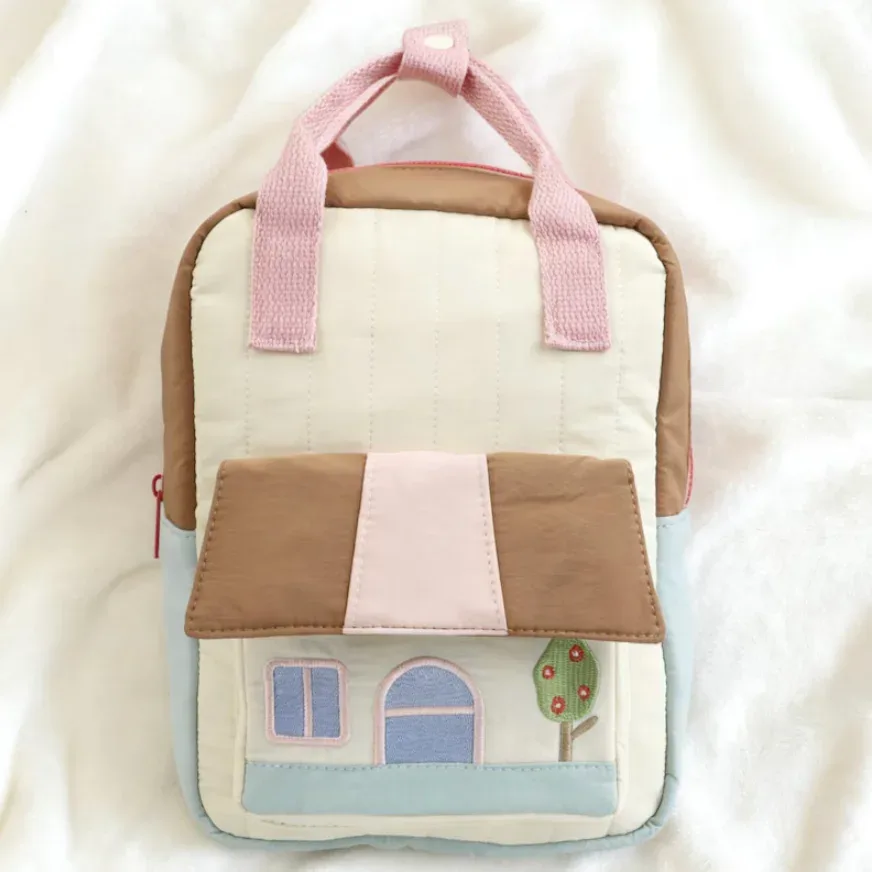 sac à dos personnalisé en forme de cabane dans les arbres pour enfants, sac d'école léger pour tout-petits, garçons et filles, sac à dos de voyage brodé, rentrée scolaire
