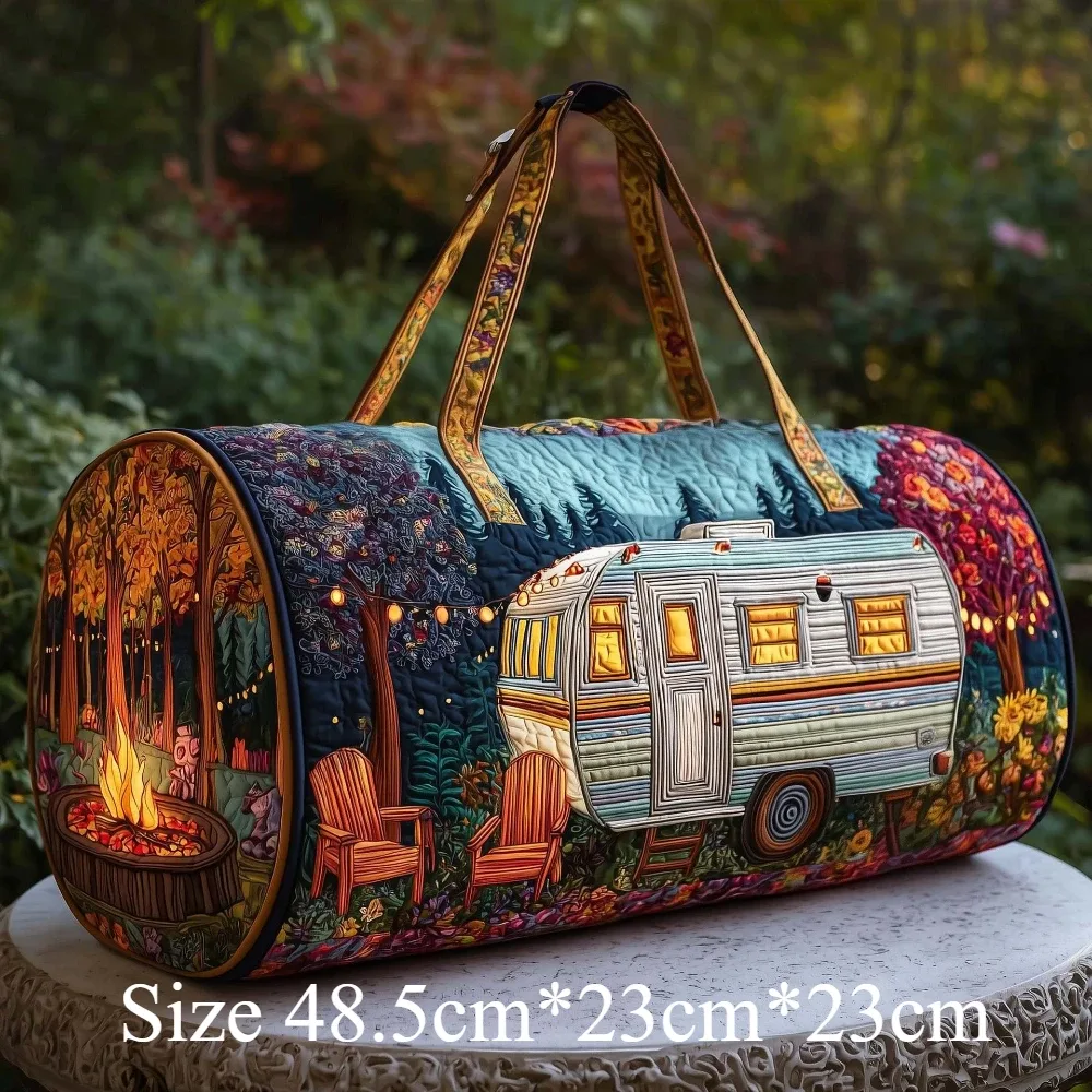 sac de voyage matelassé fait main, vintage, artistique, sac de voyage de style bohème, sac de week-end pour hommes et femmes, camping, randonnée, voyage en voiture