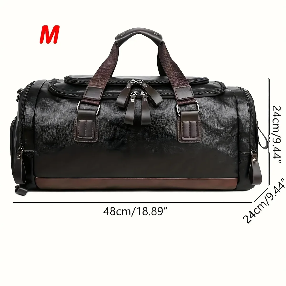sac de voyage élégant pour hommes, réglable, multi-compartiments, grande capacité, pour les voyages du week-end et les sorties décontractées