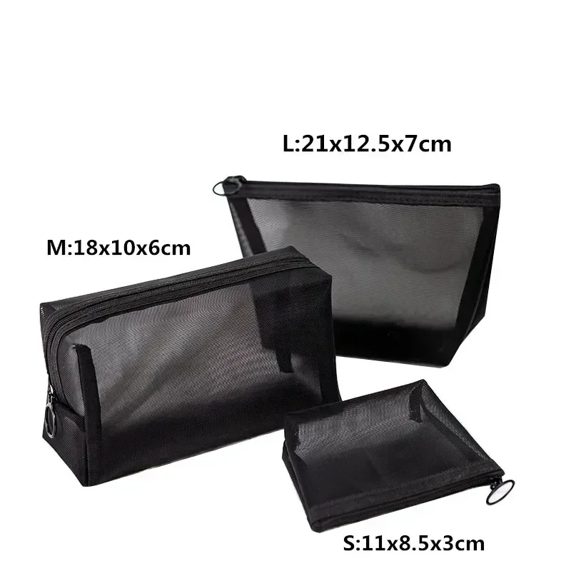 kit d'organisateur de maquillage translucide pour femmes, 1 pièce, sacs de toilette de lavage de voyage en forme de cœur, petite pochette cosmétique transparente