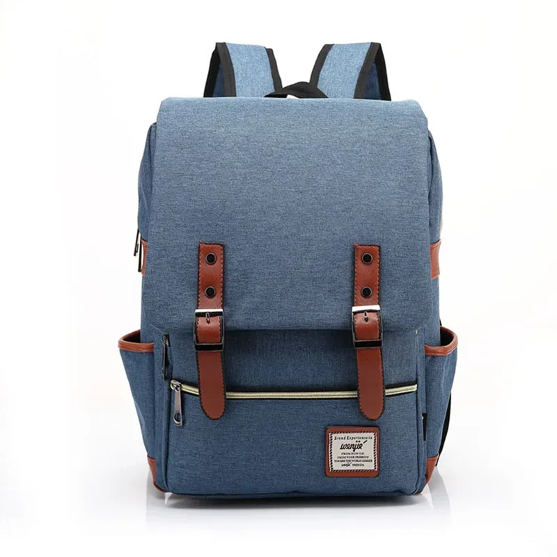 vintage 16 pouces sac à dos pour ordinateur portable femmes sacs en toile hommes toile voyage loisirs sacs à dos rétro sac décontracté sacs d'école pour adolescents