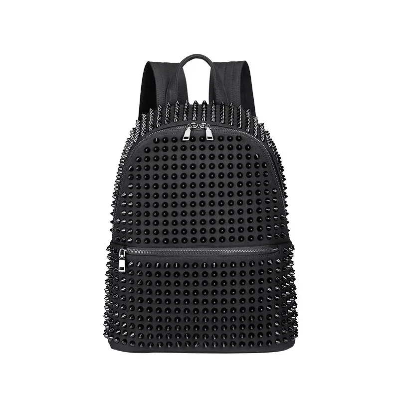 jierotyx – sacs à dos à rivets en cuir souple lavé pour femmes, sacoches d'école pour filles, sacs punk de voyage, fermeture éclair, livraison directe