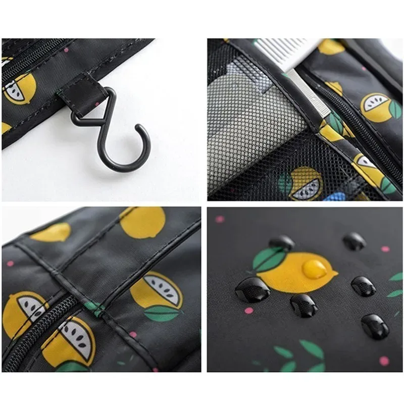 nouveaux sacs de maquillage portables essentiels de voyage, sac de rangement de grande capacité pouvant être lavé, sac de lavage, étui à cosmétiques oxford étanche
