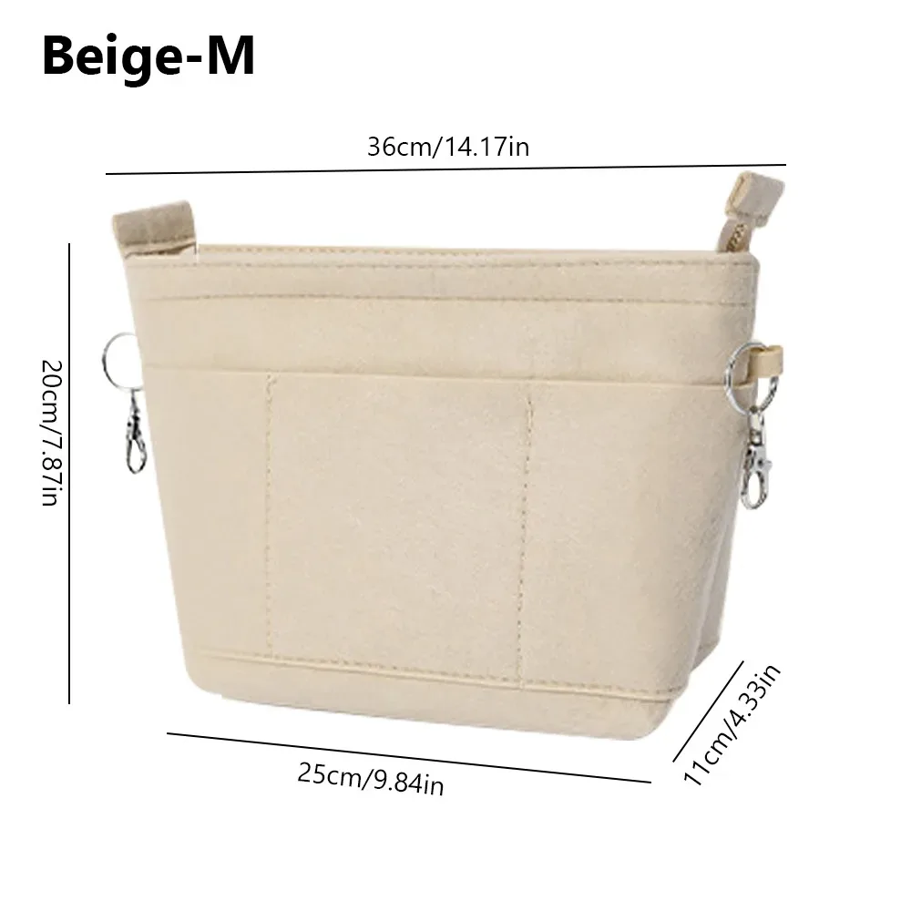 organisateur de sac à main en feutre grande capacité, support de sac interne portable multi-poches pour l'organisation et le rangement