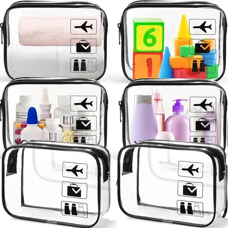 1/3 pièces transparent fermeture éclair maquillage sac organisateur boîte hommes femmes voyage clair sac cosmétique étanche toilette lavage maquillage sacs