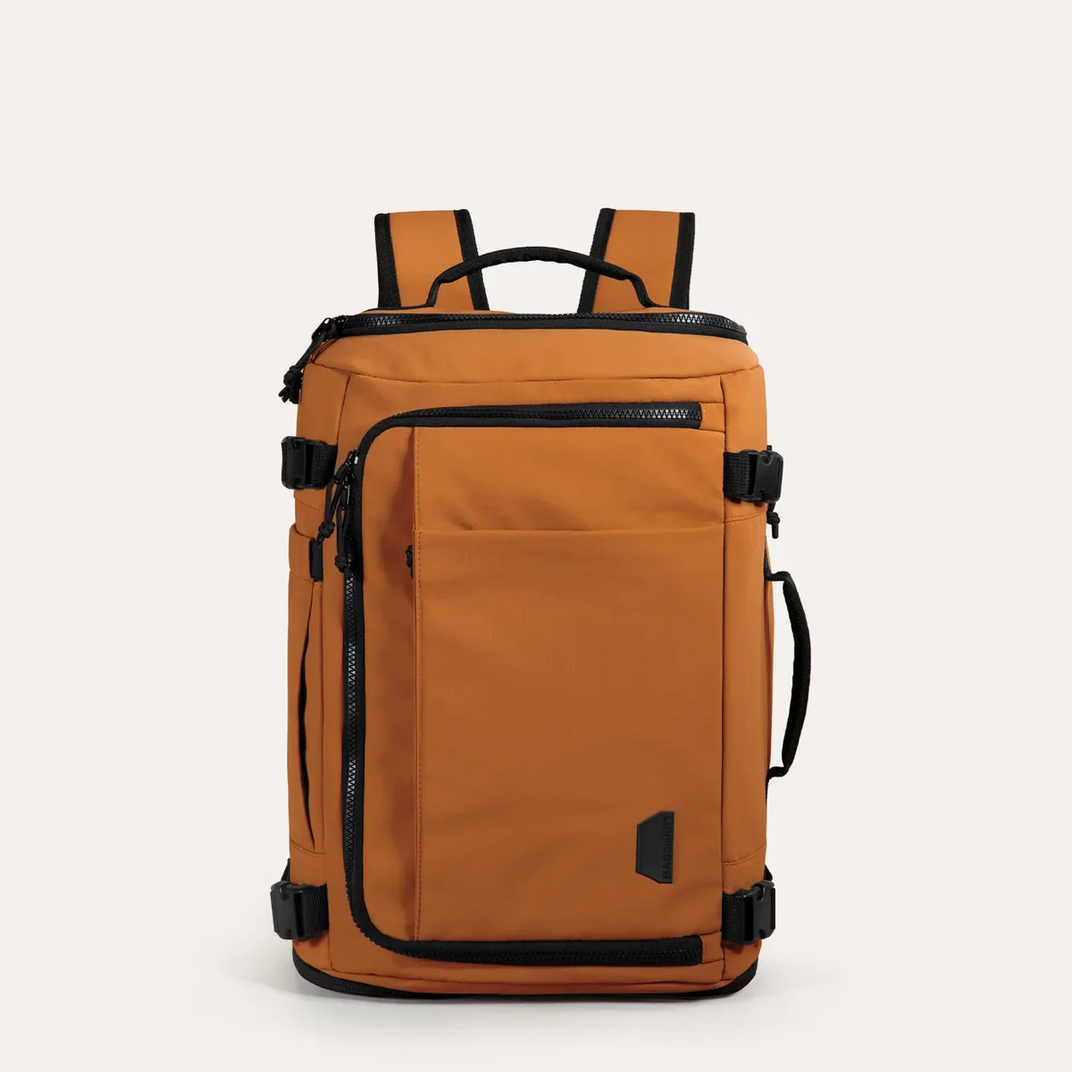 sac dos pvc beige clair poches multiples compression souple usage voyage sport ecole shopping antivol étanche