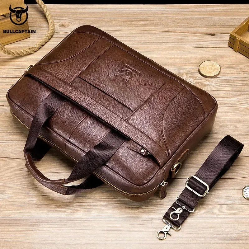 porte documents cuir vraie vache marron clair fermeture éclair bandoulière amovible porte outils voyage bureau