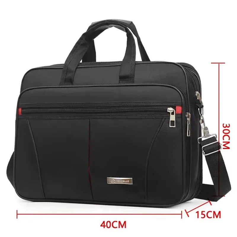 Mallette d'affaires de grande capacité – Sac organisateur pour ordinateur portable et documents pour les voyages au bureau et au week-end (solution de rangement durable)
