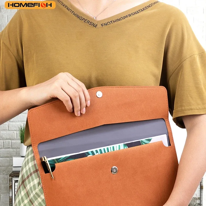 homefish pochette de rangement a4 grande capacité avec fermeture magnétique, simple, étanche, pour bureau et affaires