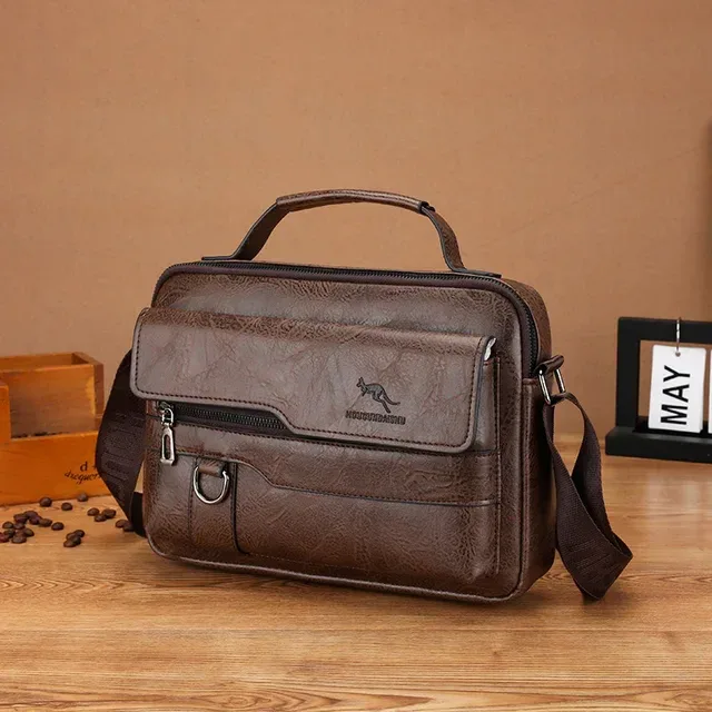 sacs de messager de marque kangourou de luxe hommes en cuir sac à bandoulière décontracté pour hommes marron noir sac à bandoulière d'affaires sac à main masculin