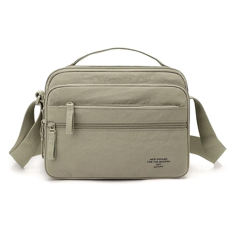 sac bandoulière léger en tissu oxford pour homme - sacoche durable multi-couches pour les trajets quotidiens et les voyages - sac de poitrine