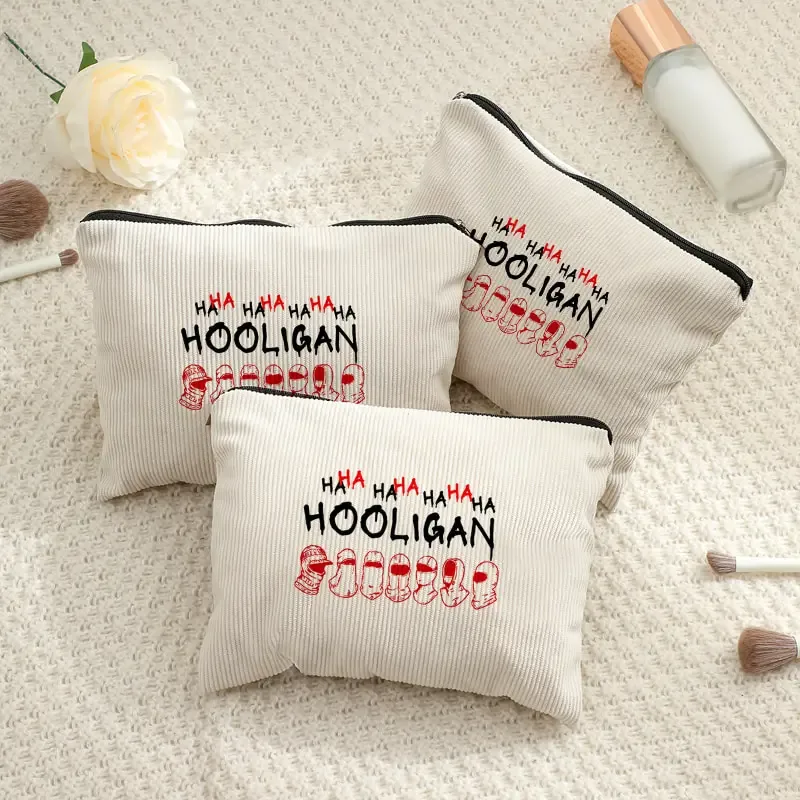 trousse de toilette en velours côtelé pour femmes, sac de rangement léger multifonctionnel, haha album arirang 2.0 world tour 2026, cadeau pour fans de kpop