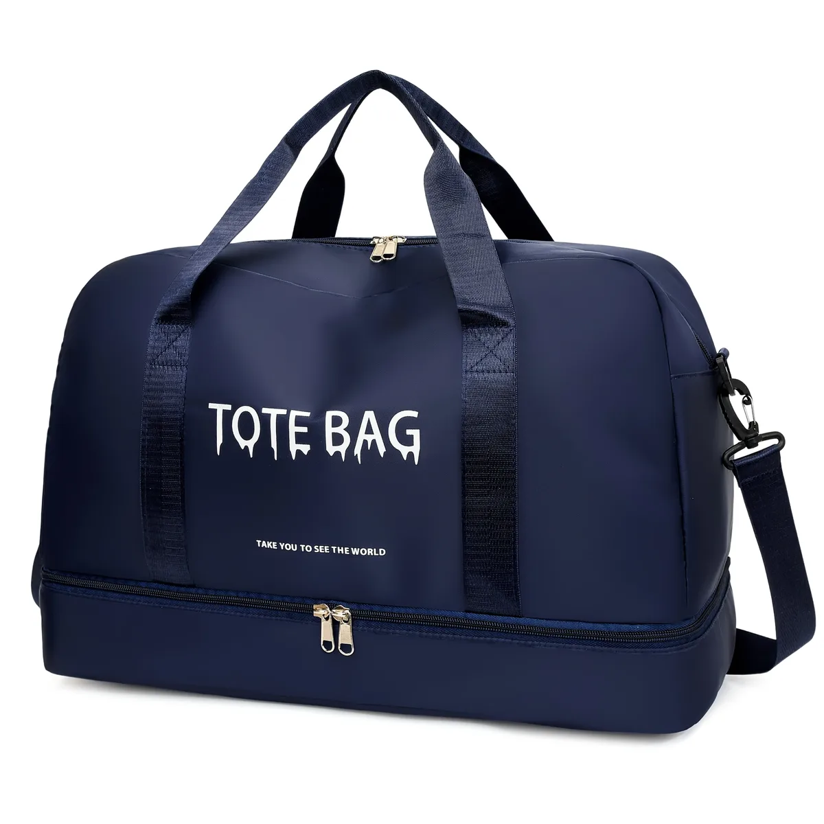 sac de voyage multifonctionnel de grande capacité avec bandoulière réglable, sac de sport décontracté en nylon durable pour le sport