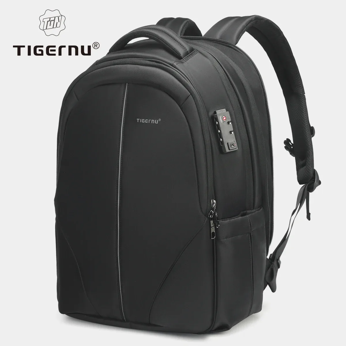 tigernu sacs à dos de compression sous vide 15.6 17 pouces sac à dos pour ordinateur portable hommes sac à dos sous vide automatique sans pompe sac à dos de voyage sacs tsa