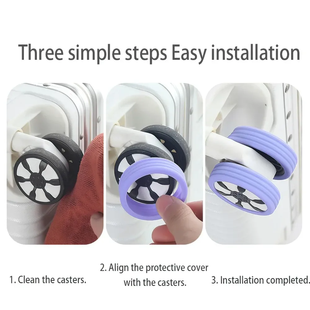 couvercle silicone protection roulette valise hauteur quinze centimètre largeur cinq deux centimètres usage voyage maintenance rechange