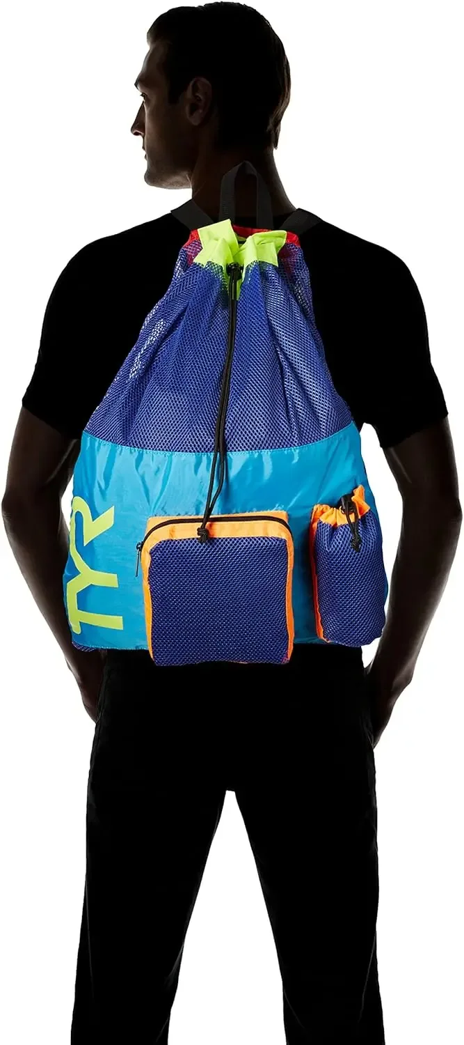 sac à dos momie en maille grande pour équipement de natation, de gymnastique et d'entraînement humide