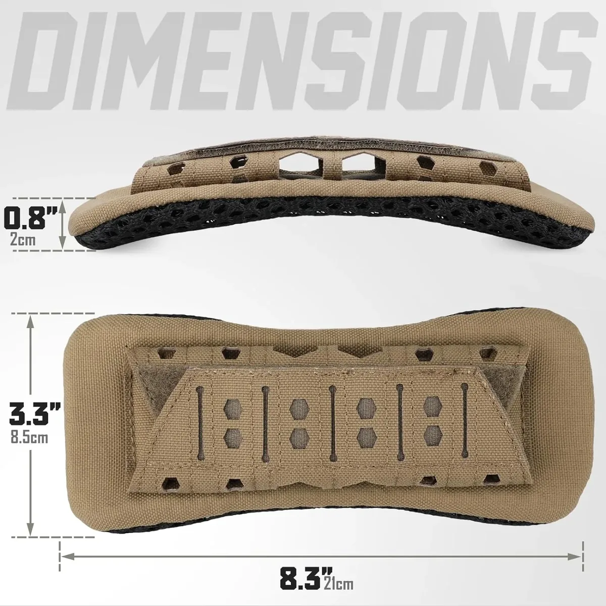 protection coude tissu vert noire perforations sport militaire sac dos gilet randonnée ventilation choc absorbant