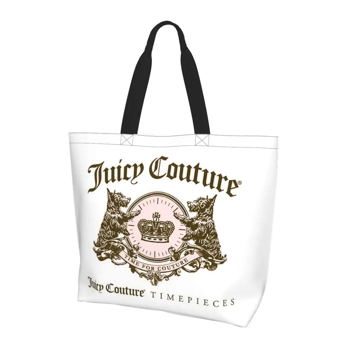 sac fourre-tout classique juicy couture en toile, grande capacité, sac à bandoulière, sac de courses pour femmes