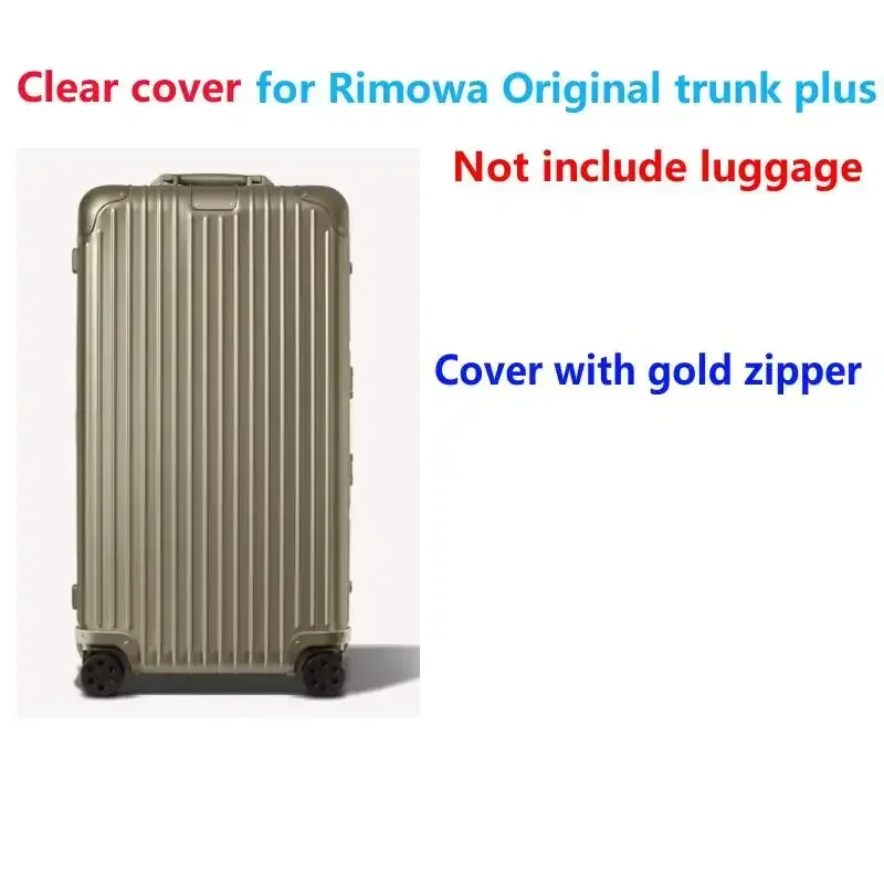 housse de bagage pour rimow original trunk plus avec fermeture éclair, housse transparente, étui de protection anti-poussière, pvc résistant à l'usure 33 pouces