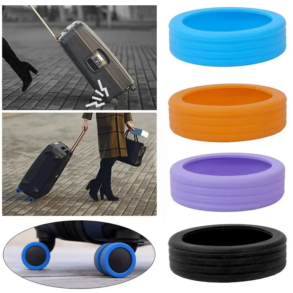 Protecteur de roues de bagages en Silicone, pièces de valise, essieux, réduit l'usure des roues, chaussures à roulettes pour bagages de voyage, 4/8 pièces/ensemble