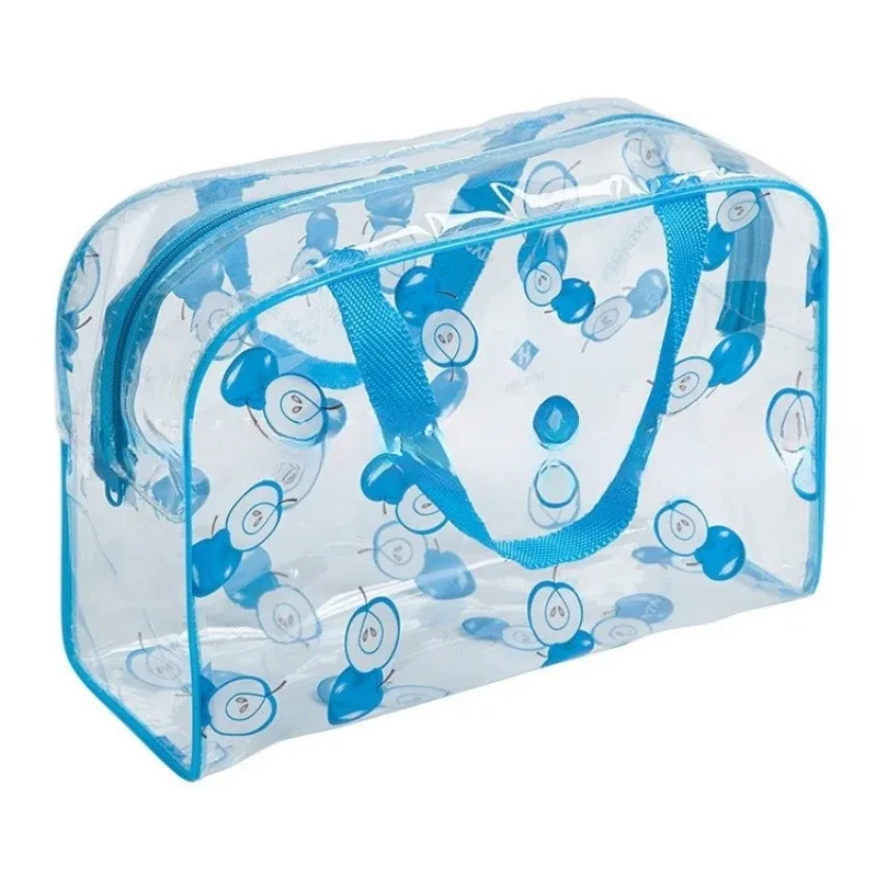 sacs de maquillage transparents en pvc, 4 pièces, portables, à fleurs, imperméables, pour cosmétiques, voyage, lavage, toilette, douche, pochettes de rangement