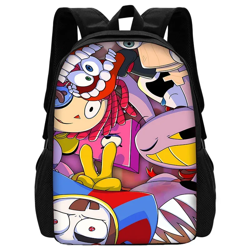 sac à dos d'école pour enfants cartoon a-amazings digitals circus avec sacs à déjeuner, sacs à crayons, sacs d'école pour garçons et filles, meilleur cadeau