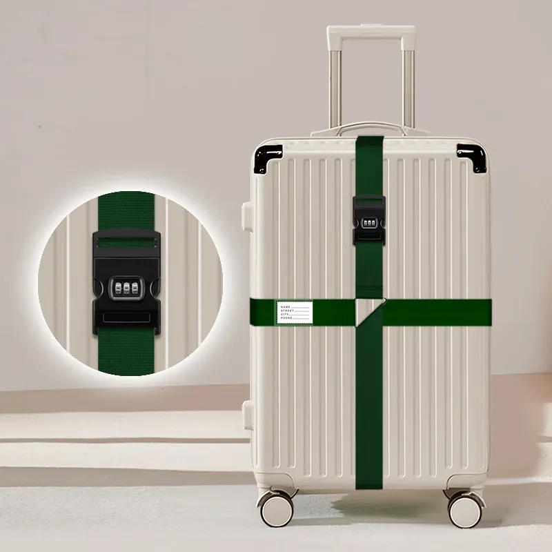sangles à bagages avec cadenas à combinaison, sangles épaissies pour valises et chariots, sangles à cadenas à combinaison pour voyages internationaux