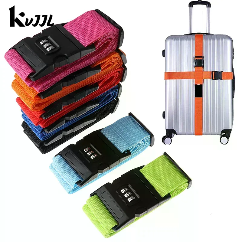 sangle de bagage en nylon réglable, 1 pièce, sangle à boucle pour valise de voyage, accessoires de voyage, emballage de valise, ceinture de sécurité