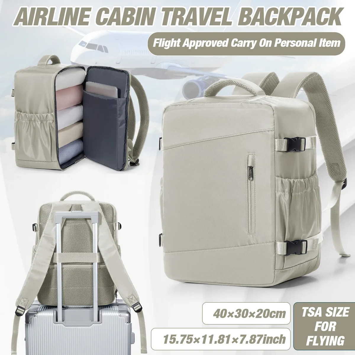 sacs de cabine ryanair 40x30x20, sac à dos de voyage sous siège, sac à dos professionnel, sac à dos décontracté pour l'extérieur, sac à dos pour ordinateur portable pour homme