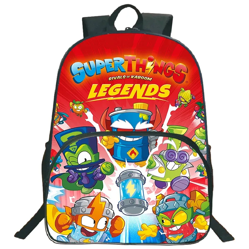 nouveau superthings dessin animé sac à dos 3 pièces ensemble garçons filles cartable sac à bandoulière sac à crayons supthings cartable scolaire voyage mochila