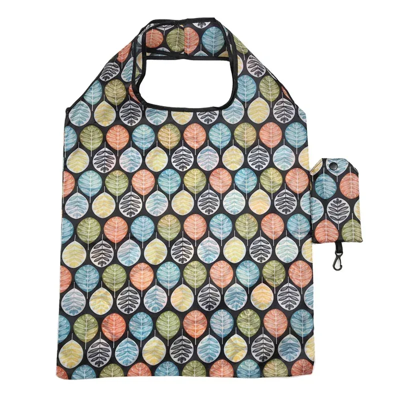 ‌ sac à main fourre-tout écologique pliable imprimé à la mode – sac de voyage et d'épicerie de grande capacité avec pochette ‌ ‌   sacs à provisions