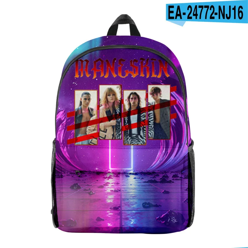 nouveauté de luxe cool classique maneskin élève bookbag sacs à dos pour ordinateur portable impression 3d oxford imperméable garçons/filles sacs à dos de voyage