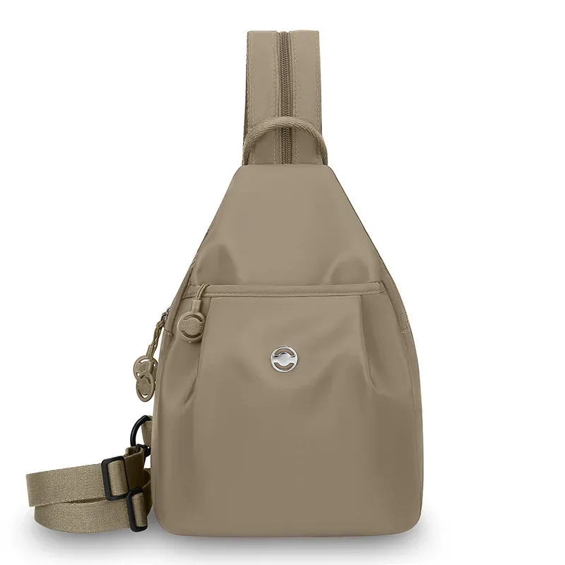 mini sac à dos léger pour femme, sac de poitrine en tissu oxford avec fonction antivol, sac à dos convertible simple, élégant et polyvalent