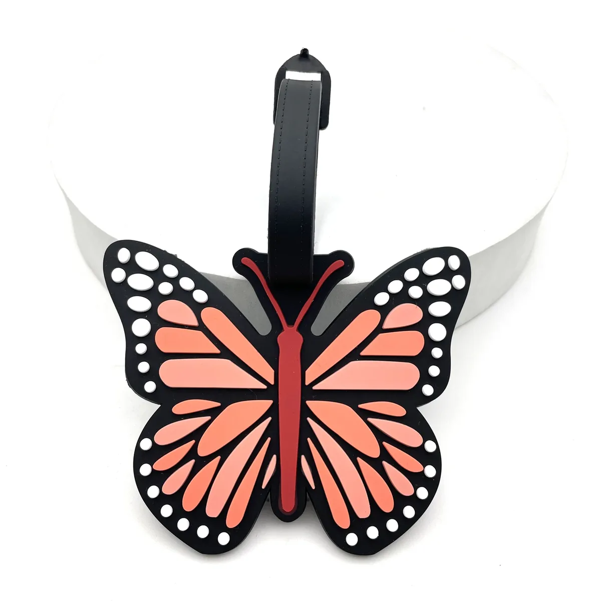 étiquette de bagage papillon pour femmes, 1 pièce, étiquette de bagage de voyage, valise pour filles, porte-adresse d'identification, bagages d'embarquement, valise portable