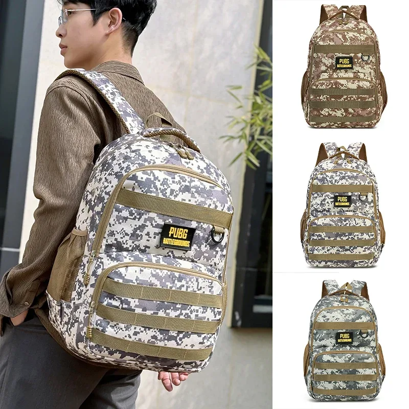 camsolomon-sac à dos dulbackpack pour homme, grande capacité, style pubg extérieur, sac d'école de voyage étanche, multifonctionnel pour 03/us