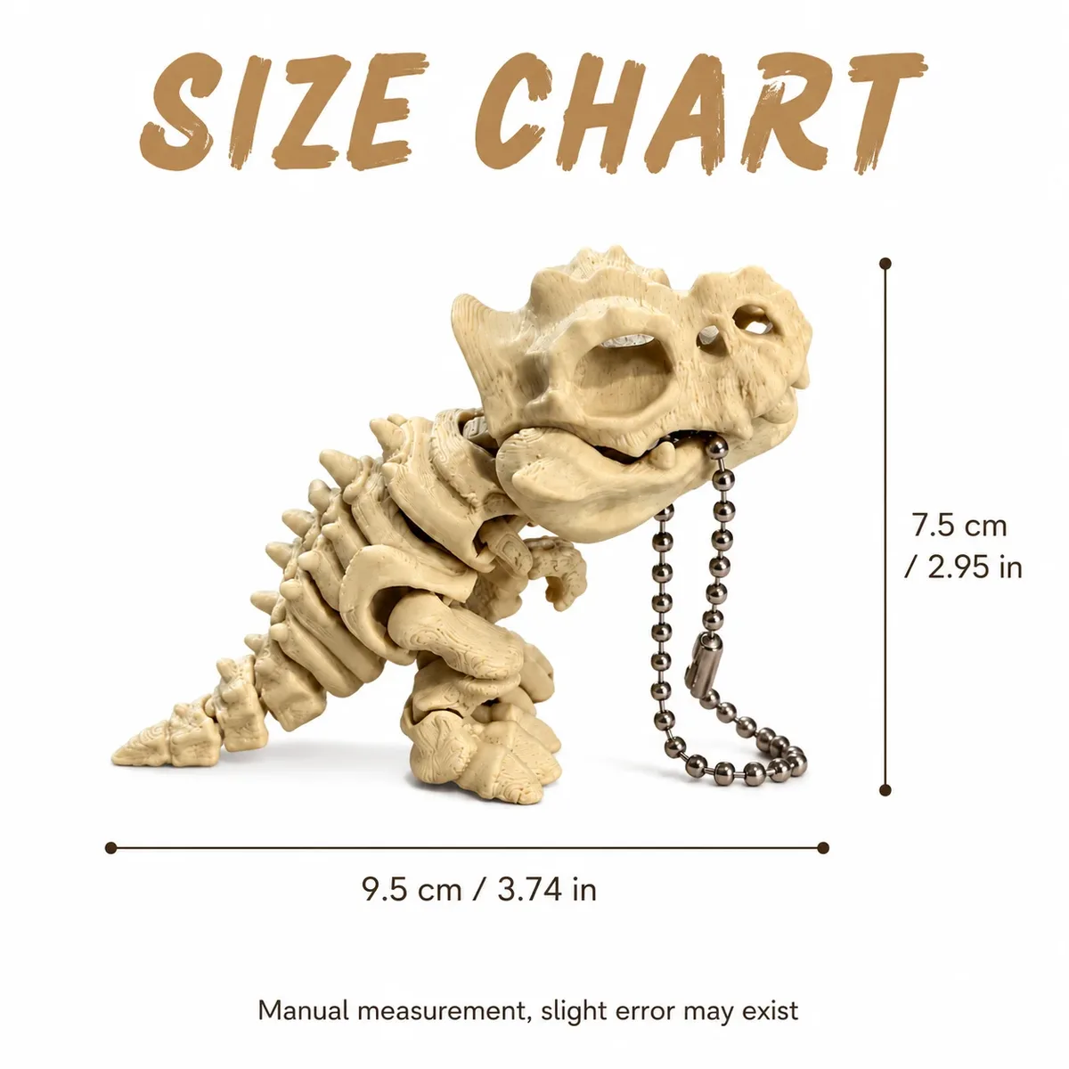 porte-clés dinosaure imprimé en 3d, squelette articulé, articulations mobiles, breloque pour sac à dos, cadeau pour les amoureux des dinosaures