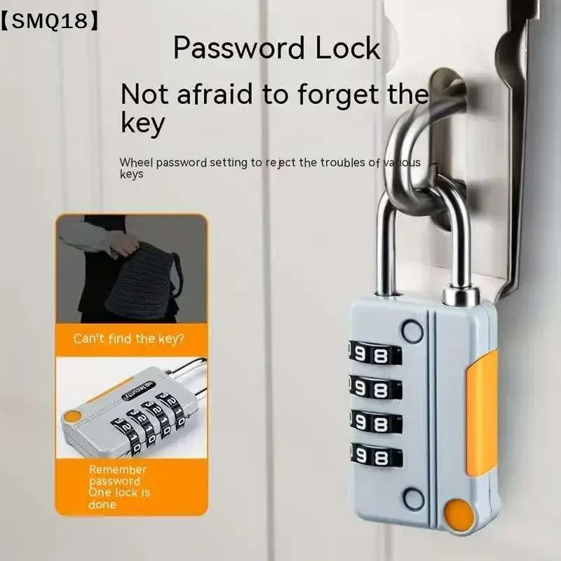 Cadenas Combinatoire Multicolore Chiffres Quatre Code Réinitialisable Anse Métallique Robuste Protection Voyage Effets Personnels Scénarios Divers
