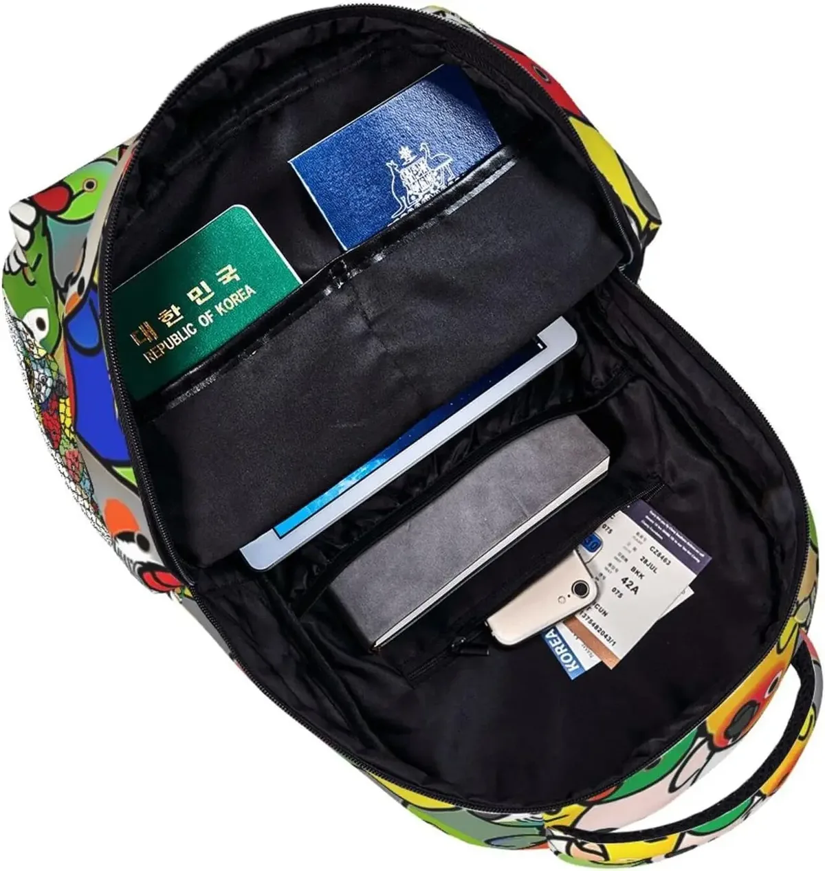 sac à dos décontracté motif oiseau perroquet drôle, sac à dos pour ordinateur portable, sac à dos pour ordinateur avec poches, sac à dos pour le travail, les voyages d'affaires