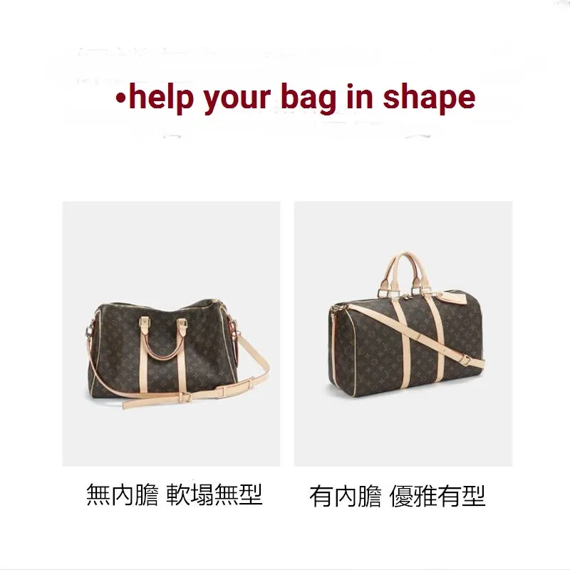 trousse toilette feutre marron compartiments monogrammé noir beige voyage cosmétique maquillage sac adaptation keepall